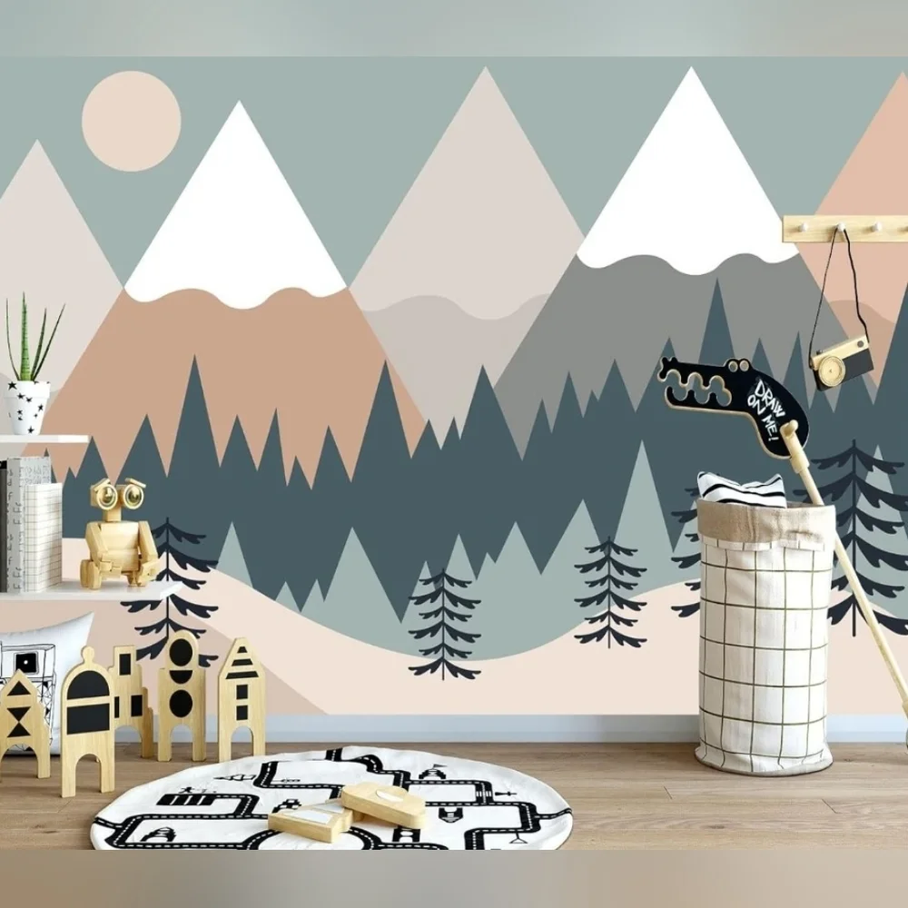 NEW Children’s Mountain & Forest Nursery Wall Mural 178